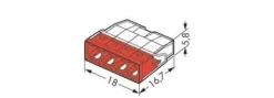 Ligador Wago 4X2,5mm (100un) 2273-204