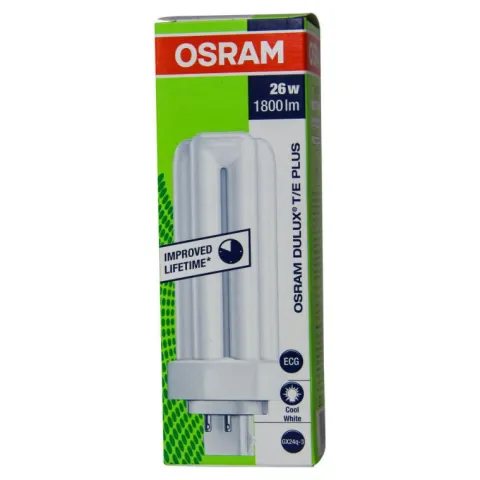 Lâmpada Fluorescente Dulux T/E Plus Lumilux - PL-T 4PINOS 26W/840-1800 - Osram