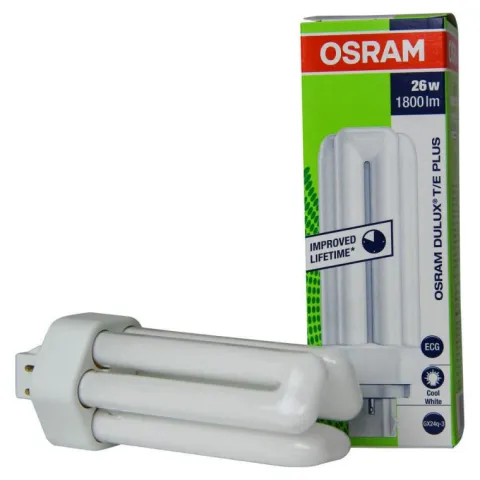 Lâmpada Fluorescente Dulux T/E Plus Lumilux - PL-T 4PINOS 26W/840-1800 - Osram