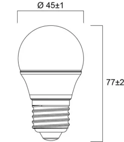 Lâmpada Led gota toledo ball Sylvania opalina e27 6W -60w-806 lm 2700K