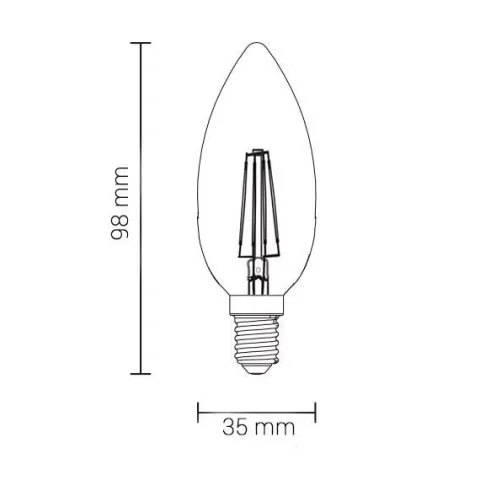 Lâmpada Led optónica e14 6W 720 lm 4500K