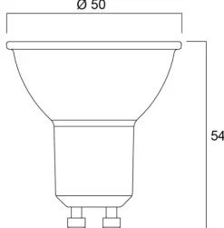 Lâmpada led refled es50 GU10 6.2w -3000k -450 lm-60w sylvania