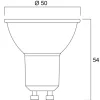 Lâmpada led refled es50 GU10 6.2w -4000k -450 lm - 60w-6.2w sylvania-110º