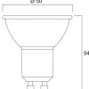 Lâmpada led refled superia retro es50 dim GU10 6w -4000k -550 lm-75w sylvania
