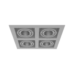 Luminária de Encastrar com Aba de Remate Tromilux 1008.400.2XX Cinza