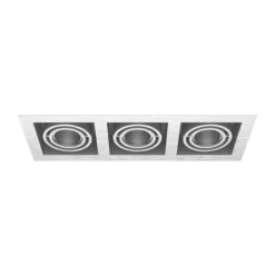 Luminária de Encastrar com Aba de Remate e Luz Orientável Tromilux 1008.300.8XX Aço Inoxidável