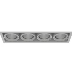 Luminária de Encastrar com Aba de Remate Tromilux 1007.400.2XX Cinza