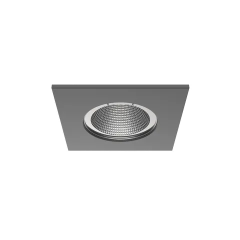 Luminária de Encastrar com Aba de Remate para Espaços Interiores Tromilux 1011.100.7XX Grafite