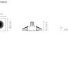 Luminária de Encastrar com Aba de Remate para Espaços Interiores Tromilux 1011.100.2XX Cinza