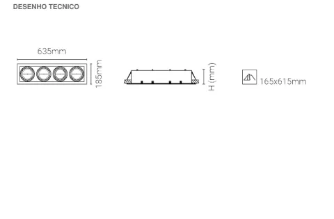 Luminária de Encastrar com Aba de Remate e Luz Orientável Tromilux 1007.400.1XX Branco
