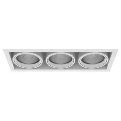 Luminária de Encastrar com Aba de Remate e Luz Orientável Tromilux 1007.300.1XX Branco