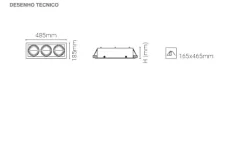 Luminária de Encastrar com Aba de Remate e Luz Orientável Tromilux 1007.300.1XX Branco