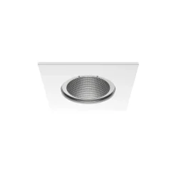 Luminária de Encastrar com Aba de Remate em Aço Inox Escovado Tromilux 1011.100.1XX Branco