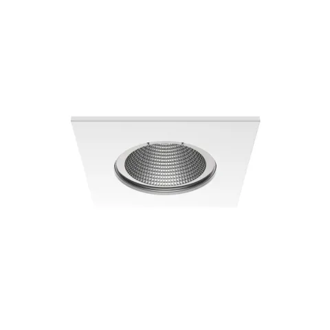 Luminária de Encastrar com Aba de Remate em Aço Inox Escovado Tromilux 1011.100.1XX Branco