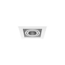 Luminária de Encastrar com Aba de Remate e Luz Orientável Tromilux 1008.100.1XX Branco
