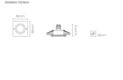 Luminária de Encastrar com Aba de Remate Tromilux 1011.100.8FX Aço Inoxidável