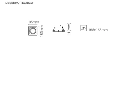 Luminária de Encastrar com Aba de Remate Tromilux 1007.100.1XX Branco