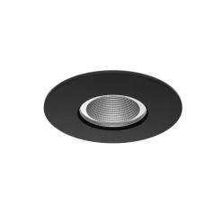 Luminária de Encastrar com Aba de Remate e Luz Orientável Tromilux 1009.100.9XX Preto