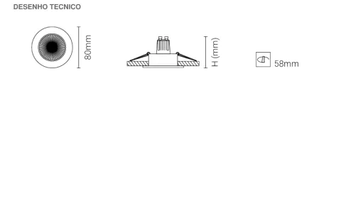 Luminária de Encastrar com Aba de Remate Tromilux 1001.100.1XX Branco