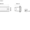 Luminária de Encastrar de Parede para Exterior Tromilux 2517.100.1OX Branco