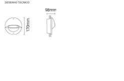 Luminária de Encastrar de Parede para Exterior Tromilux 2089.105.1P4 Branco