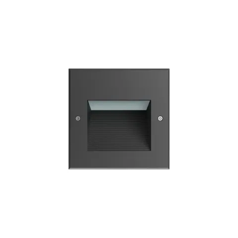 Luminária de Encastrar de Parede com Aba de Remate Tromilux 2522.103.9F4 Preto