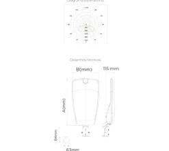 Luminária de rua premium 120W 16800lm