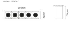 Luminária Saliente com Corpo em Alumínio Tromilux 1524.502.1X2 Branco