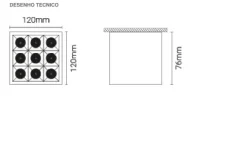 Luminária Saliente com Corpo em Alumínio Tromilux 1525.902.1X2 Branco
