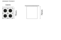 Luminária Saliente com Corpo em Alumínio para Interior Tromilux 1525.402.1X4 Branco