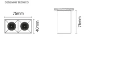 Luminária Saliente com Corpo em Alumínio para Interior Tromilux 1524.202.1X4 Branco