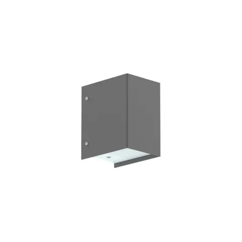Luminária Saliente de Parede em Aço Inox e Vidro Temperado Tromilux 4009.102.9F3 Preto