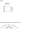 Luminária Saliente de Parede em Aço Inox e Vidro Temperado Tromilux 4009.102.1F4 Branco