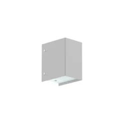 Luminária Saliente de Parede em Aço Inox e Vidro Temperado Tromilux 4009.205.2X4 Cinza