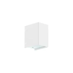 Luminária Saliente de Parede em Aço Inox e Vidro Temperado Tromilux 4009.205.1X3 Branco