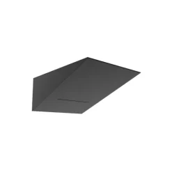 Luminária saliente de parede em aço inox escovado Tromilux 4007.204.9O4 Preto