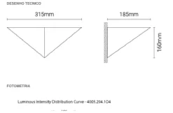 Luminária Saliente de Parede em Aço Inox com Difusor Acrílico Tromilux 4005.204.7O3 Grafite