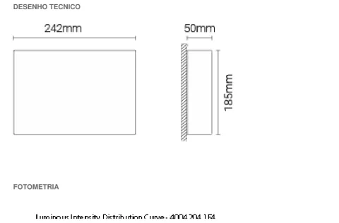 Luminária Saliente de Parede em Aço Inox Escovado ou Pintado Tromilux 4004.204.1O3 Branco
