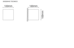 Luminária Saliente de Parede em Alumínio Tromilux 2040.107.2X3 Cinza