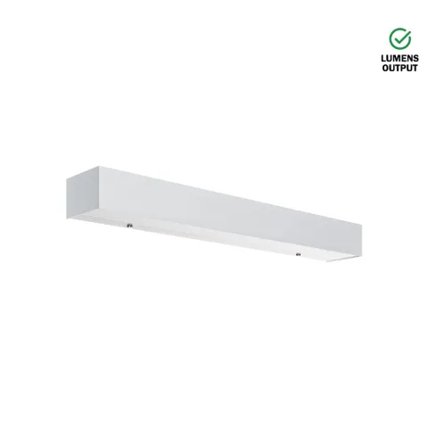 Luminária Saliente de Parede em Aço Inox Escovado ou Alumínio Pintado Tromilux 4001.204.1O2 Branco