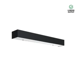 Luminária Saliente de Parede em Aço Inox Escovado e Alumínio Tromilux 4001.204.9O4 Preto