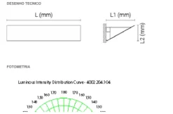 Luminária Saliente de Parede em Aço Inox Escovado Tromilux 4002.104.1O4 Branco