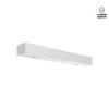Luminária Saliente de Parede em Aço Inox Escovado e Alumínio Tromilux 4001.204.1O3 Branco