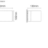 Luminária saliente de parede em alumínio ou aço inox 316 Tromilux 2037.207.1O2 Branco