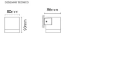 Luminária Saliente de Parede para Exterior Tromilux 2066.105.9T4 Preto
