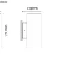 Luminária Saliente de Parede para Exterior Tromilux 2032.205.2F4 Cinza
