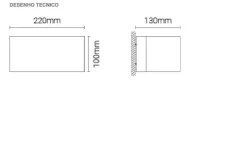 Luminária Saliente de Parede para Exterior Tromilux 2037.207.1O4 Branco