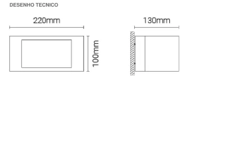 Luminária Saliente de Parede para Exterior Tromilux 2038.100.1OX Branco