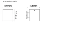 Luminária Saliente de Parede para Exterior Tromilux 2064.103.2T4 Cinza