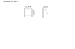 Luminária Saliente de Parede para Exterior Tromilux 2041.103.1P4 Branco